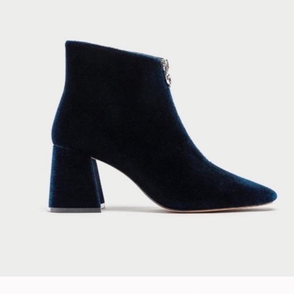 Chunky High Heel Ankle Boots with Zip. - Picture 4 of 8